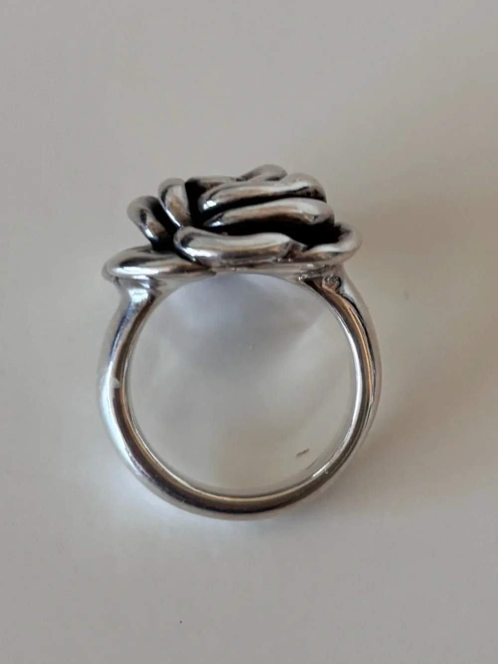 925 Sterling Silver Rose Ring – Vintage Floral Statement Ring
